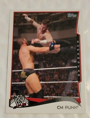 CM PUNK 2014 Topps WWE #12 Wrestling Base Card / WWF C.M. - Image 1 of 3