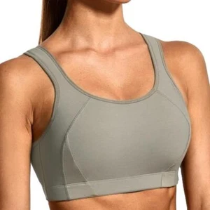 Syrokan🌺Beige Shock Control High Impact Padded Wireless Sports Bra🌺36DD #53 - Picture 1 of 3