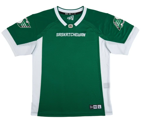 Men's Saskatchewan Roughriders New Era CFL Replica Home Jersey - Green Cover