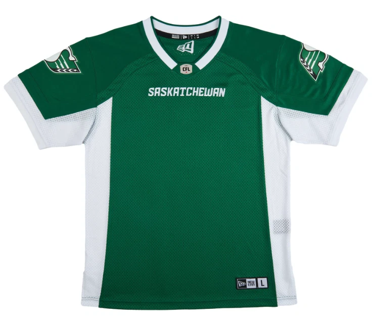 Camiseta deportiva para hombre Saskatchewan Roughriders New Era CFL réplica local - verde Foto 1 de 2