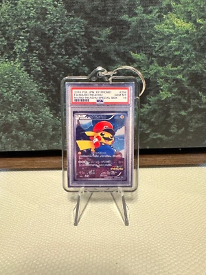 2016 Pokemon Japanese Mario Pikachu Special Box Gem Mint 10 Gift Keychain 2x3 🔥 - Image 1 of 4