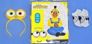 Minions Costume Child 12-24 months-Light up/flashing headband-Socks-RISE OF GRU - Picture 1 of 13