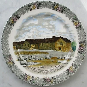 Rocky Mountain National Park CO 1950 Staffordshire Porcelain Plate Colorado Colo - Picture 1 of 2