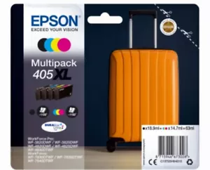 Genuine Epson 405XL, Suitcase Multipack Ink Cartridges - Photo 1/2