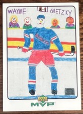 #W8 Wayne Gretzky Upper Deck MVP Draw Your Own Card 1999-00