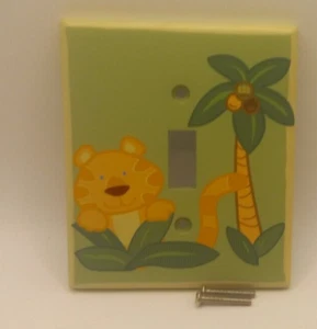 Jungle Babies Switch Plate Cover by NoJo Tiger Cat - Picture 1 of 9