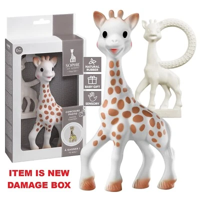 Vulli Sophie La Giraffe Rubber Teething Toy Sense Stimulating Bonus Mini Teether - Image 1 of 4