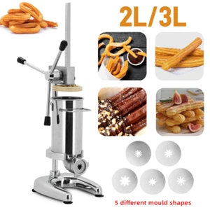 2L/3L Manual Churros Maker Churros Machine With 5 Churros Nozzle Home Commercial - Picture 1 of 12