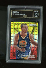 2014-15 Panini Prizm Stephen Curry Yellow & Red Mosaic Prizm Gem Mint 10 MVP