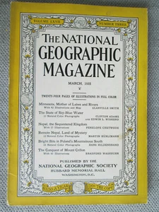 National Geographic 1935 March Minnesota Nepal Bright Bits Poland Mount Crillon - Picture 1 of 3