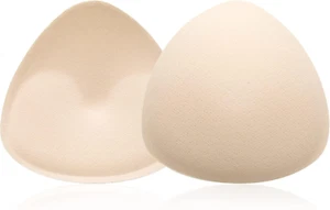 2 Pairs Triangle Bra Pads Inserts, Skin Color Removable Breast Padding - Picture 1 of 12