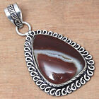 Pendant Stick Agate Gemstone Valentine'Day Ethnic Silver Jewelry 2.25"