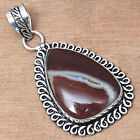 Pendant Stick Agate Gemstone Valentine'day Ethnic Silver Jewelry 2.25"