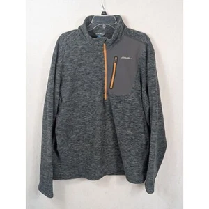 Eddie Bauer First Ascent Fleece 1/4 Zip Pullover Sweater Gray Men's Size XLT - Picture 1 of 14