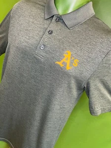 MLB Oakland Athletics A's Majestic Cool Base Golf Polo Shirt Men's Small - Picture 1 of 5
