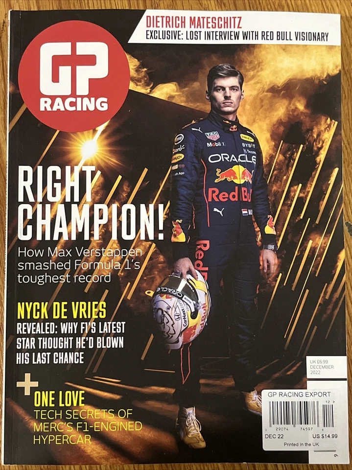 GP RACING UK MAGAZINE December 2022 NYCK DE VRIES