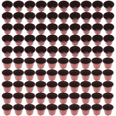 Paquete de 100 macetas de plástico para plantas de cactus margaritas hierbas maceta maceta vivero Foto 1 de 4