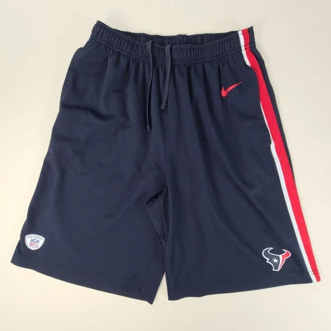 Houston Texans Shorts Adult Medium Blue Red Nike Team Mens Cover
