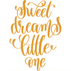 Sweet Dreams Little One Wall Sticker Decal Quote Nursery Kids Baby Bedroom Vinyl