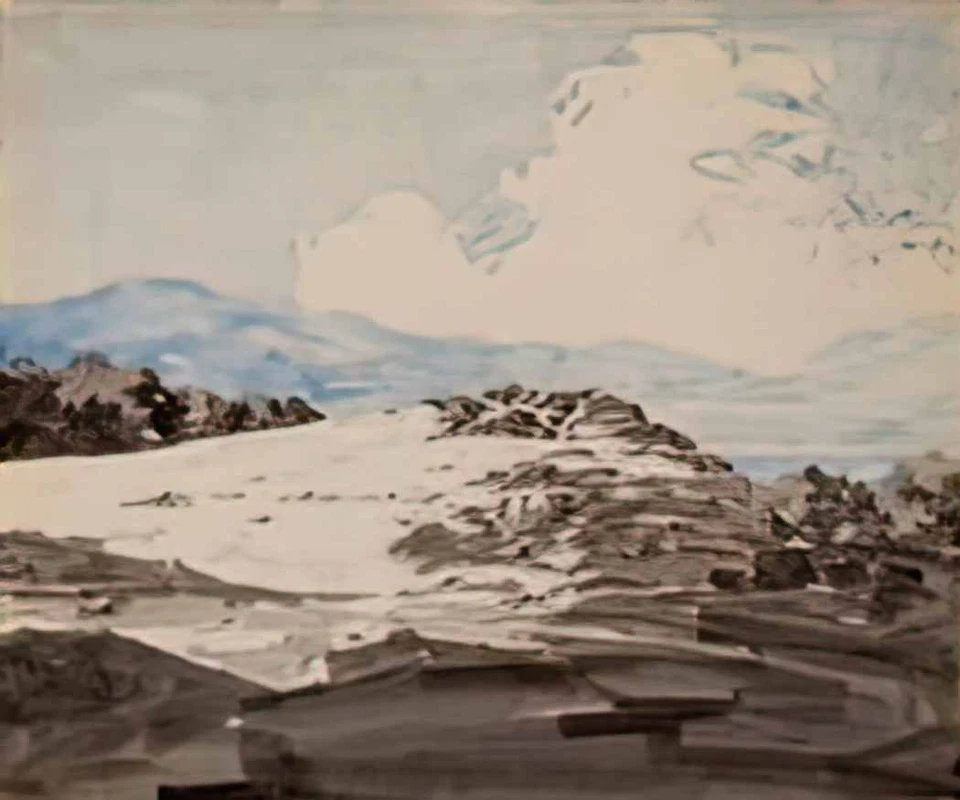 Maxfield Parrish photo A4 sheep pasture cornish new hampshire 1936 - Image 1 of 1