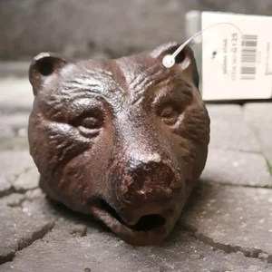 Grizzlybärenkopf Flaschenöffner Wandhalterung Gusseisen rustikal Western Männerhöhle  - Bild 1 von 5