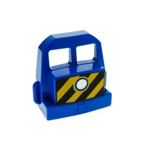 1X Lego Duplo Attachment Front Train Blue Yellow Stripes Cabin Railway 51554PB01 - Picture 1 of 1