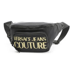 Versace Jeans Couture Black & Gold Logo Couture Belt Bag - Picture 1 of 8