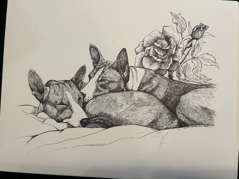 Basenji Sleeping By Martha Van Loan 8x10 Print - Image 1 of 1