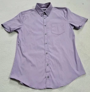 Gucci Authentic Skinny Fit Stretch Mens Shirt Rare Double G Logo Purple Size 40 - Picture 1 of 10