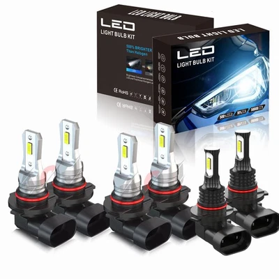 For GMC Canyon 2004 2005 2006 2007-2012 6PCS LED Headlights High+Low Fog Lights Foto 1 de 4