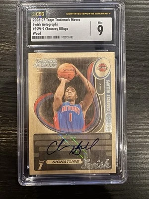 2006-07 Topps marca comercial Swish Chauncey Billups #SSW-9 madera/10 patio automático Foto 1 de 2