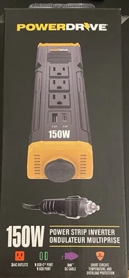 POWERDRIVE 150W Power Strip Inverter Never Used - Image 1 of 3