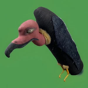 VTG Turkey Vulture Plush 17” Halloween Decor Joe Spencer Folk Art Collectible - Picture 1 of 13