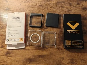 Motorola Razr 2024 Clear Case with Screen Protector, Case lot - Photo 1 sur 2