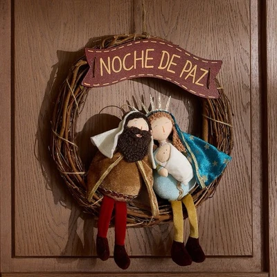 Corona Nacimiento infantil Navidad - Imagen 1 de 3