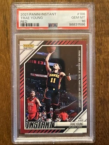 2021 Panini Instant Red Trae Young Atlanta Hawks SP #/99 PSA 10 Gem Mint - Picture 1 of 2