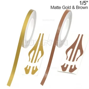 1/5" 5mm Matte Gold & Brown Pinstriping Pin Stripe DIY Vinyl Line Decal Sticker - Picture 1 of 12