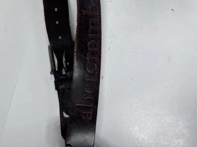 ABERCROMBIE & FITCH Embossed Leather Belt S/M 90s Grunge Indie Sleaze Unisex - Image 1 of 4