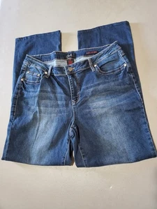 Earl Damen Straight Leg Dark Wash Denim Stretch Blue Jeans-Größe 16 - Bild 1 von 19