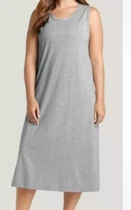 Camisón Jockey Nuevo Nuevo Con Etiquetas Gris 100% Algodón Tejido Más 2x Vestido Chemise - Imagen 1 de 10
