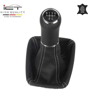 ICT gear shift knob for Seat Ibiza Cordoba 6K GP01 Facelift stitching silver B61 - Picture 1 of 6
