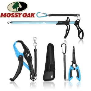 Mossy Oak 3PC Fishing Tool Kits Fishing Plier Hook Remover Tool Fish Lip Gripper - Picture 1 of 13