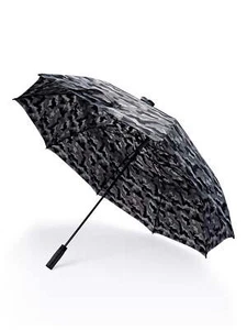 Automatic Open Two Person Rain Umbrella Black Camo - Picture 1 of 3