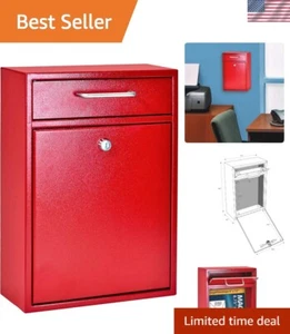 Durable Wall Mounted Mailbox with High Security Lock - Perfect for Home & Office - Picture 1 of 11
