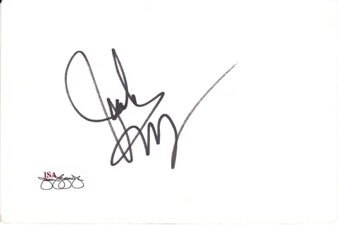 Jack Wagner autographed signed autograph 4x6 index card JSA General Hospital Cover