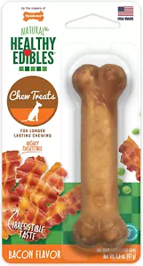 Healthy Edibles Dog Chews, Bacon Flavor, Long Lasting, 1Pc, Small/Regular - Picture 1 of 12