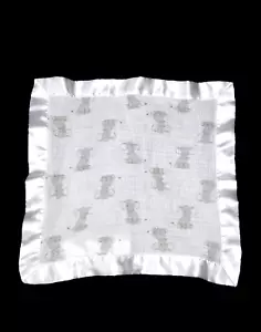 Aden + Anais Gray Elephant Issie Baby Blanket Satin Trim Edge Security Lovey - Picture 1 of 2