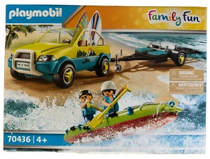 Playmobil 70436 Family Fun Strandauto mit Kanuanhänger Geländewagen 4x4 Surf NEU - Bild 1 von 4
