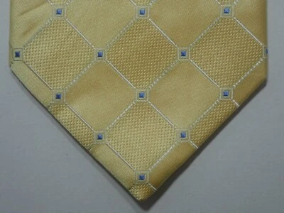 CORBATA CUELLO DONALD J TRUMP VERDE con RAYAS BLANCAS Y AZUL GEOMÉTRICA 100% SEDA 58,75" Foto 1 de 4