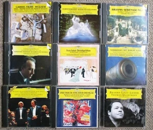 Deutsche Grammophon Classical 9 CD lot Mozart Brahms Faure Lehar & more Clean - Picture 1 of 3